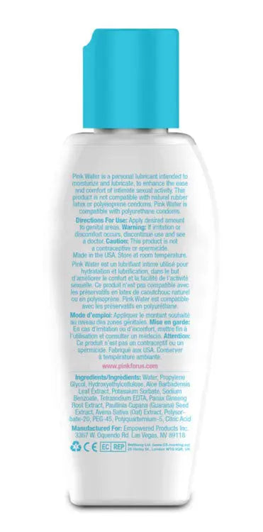 Pink Water Based Lubricant for Women - 2.8 Oz. / 80 ml – body-safe materials | Fu'Cha Exotics