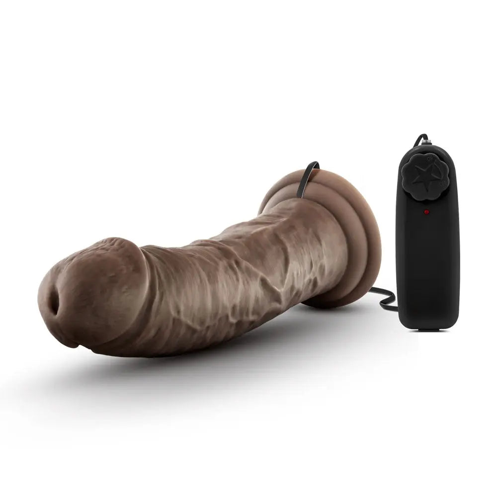 Dr. Skin - Dr. Joe - 8 Inch Vibrating Cock With Suction Cup - Chocolate – body-safe materials suction stimulation | Fu'Cha...