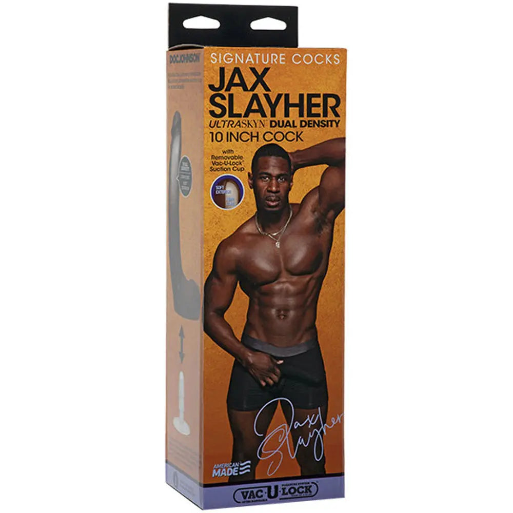 Signature Cocks - Jax Slayher - 10 Inch Ultraskyn Cock With Removable Vac-U-Lock Suction Cup – body-safe materials suction...