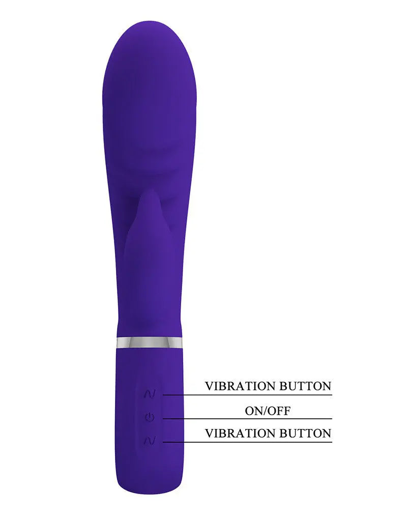Prescott Super Soft Rabbit Silicone Vibrator - Purple – body-safe materials | Fu'Cha Exotics