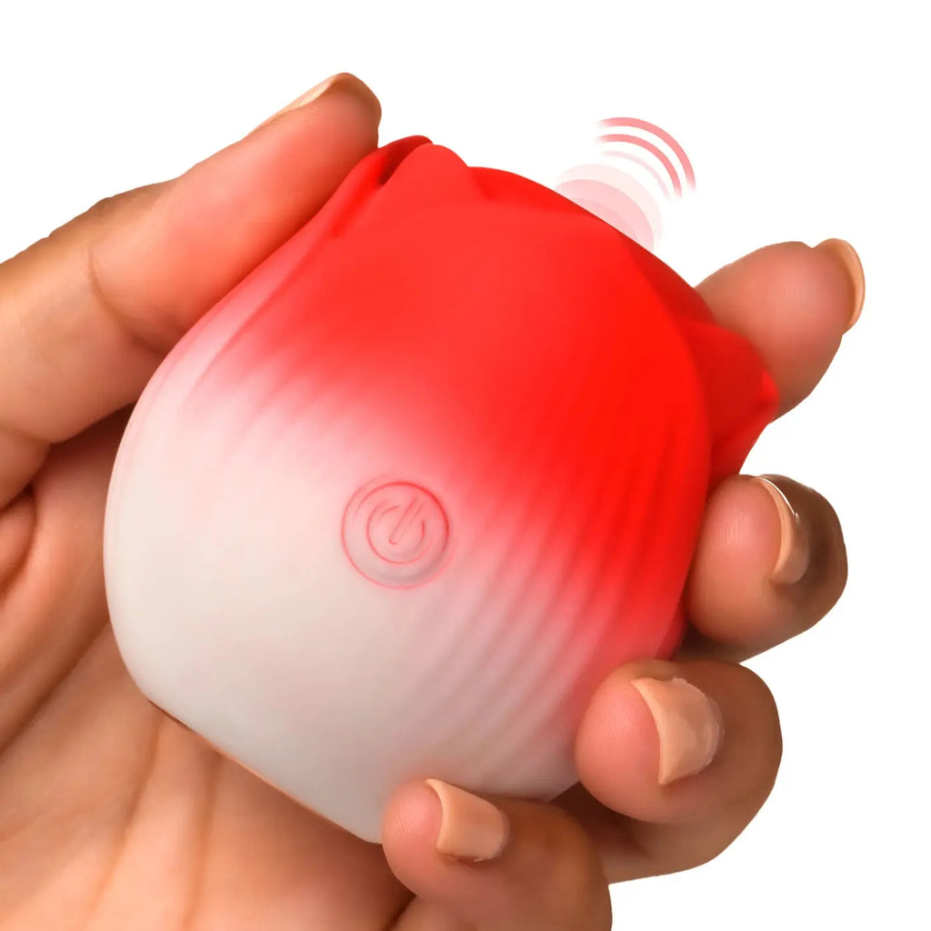 Pulsing Petals Throbbing Rose Stimulator - Red – body-safe materials | Fu'Cha Exotics