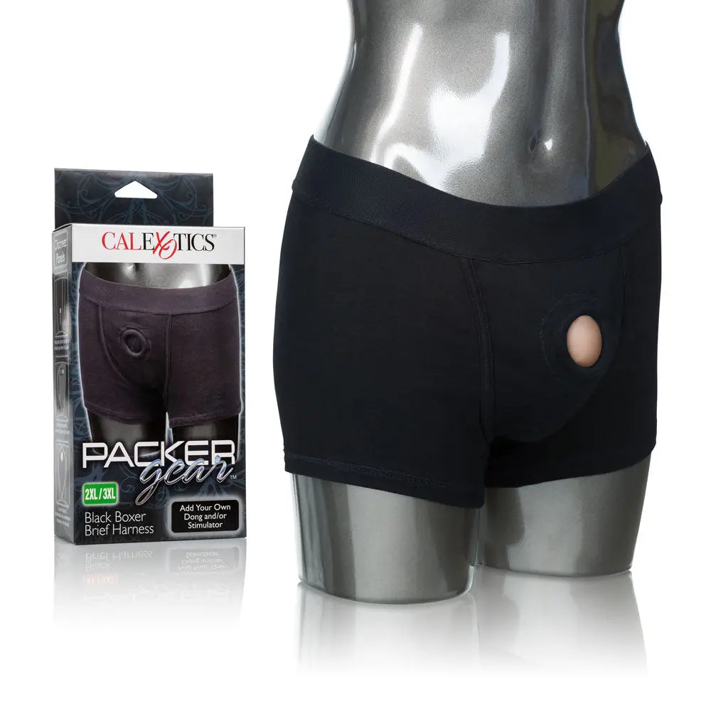 Packer Gear Black Boxer Brief Harness 2xl/3xl – body-safe materials | Fu'Cha Exotics