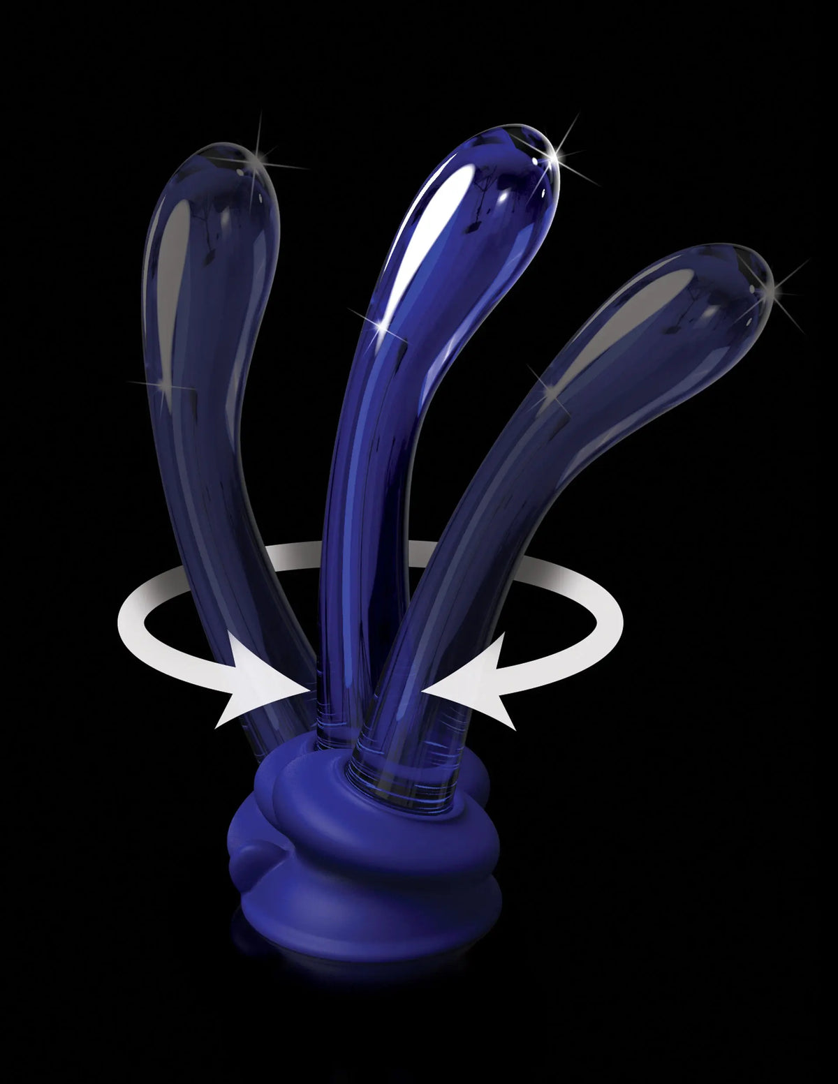 Icicles No. 89 - With Silicone Suction Cup - Blue – body-safe materials | Fu'Cha Exotics