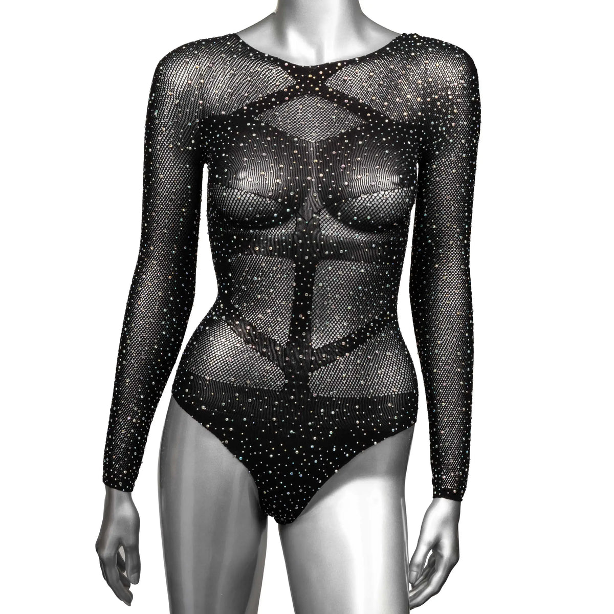 Radiance Long Sleeve Body Suit - Queen - Black – body-safe materials | Fu'Cha Exotics