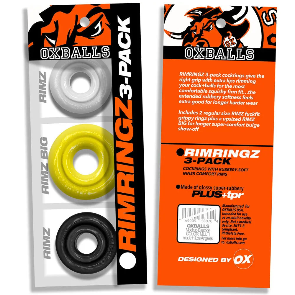 RimringzMulti Size 3 Pack- Shockwave – body-safe materials | Fu'Cha Exotics