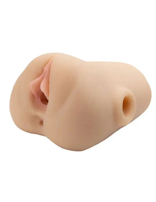 Pdx Plus Double Pounder Vibrating Squeeze Stroker - Light – body-safe materials | Fu'Cha Exotics