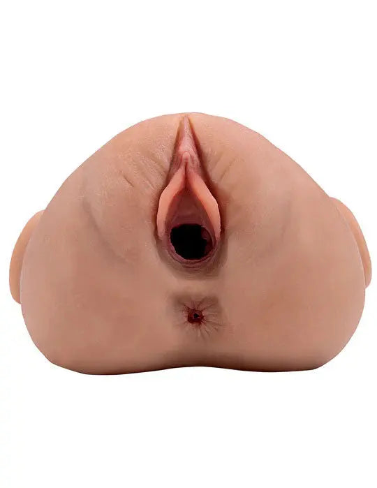 Pdx Plus Double Pounder Vibrating Squeeze Stroker - Brown – body-safe materials | Fu'Cha Exotics