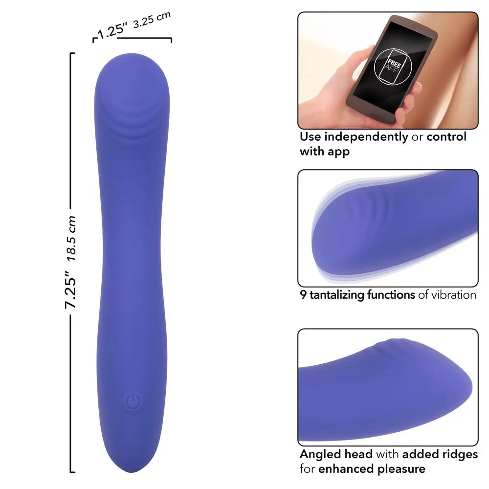 Calexotics Connect Contoured "G" - Periwinkle – body-safe materials | Fu'Cha Exotics
