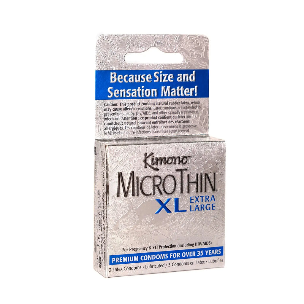 Kimono Microthin XL 3 Count Condoms – body-safe materials | Fu'Cha Exotics