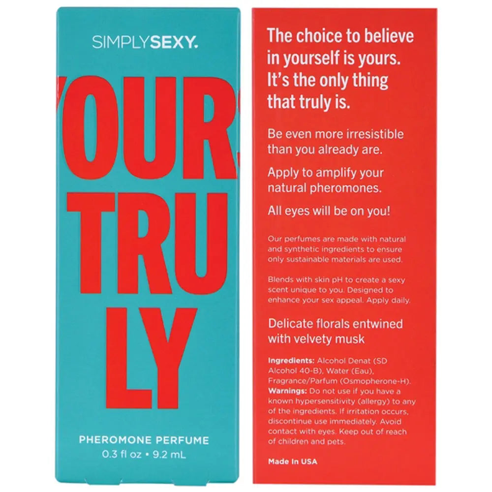 Simply Sexy Pheromone Perfume Yours Truly 0.3 Oz – body-safe materials | Fu'Cha Exotics