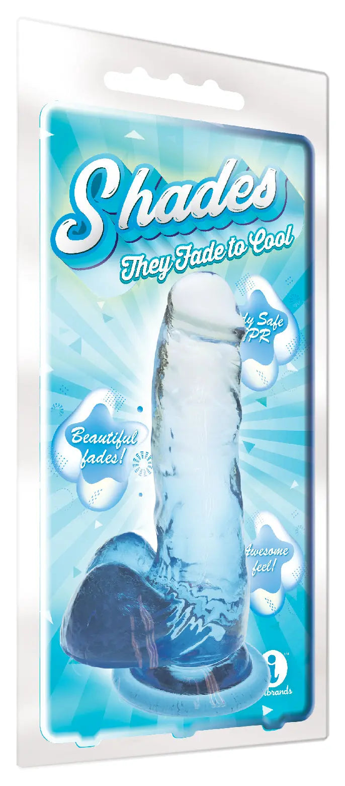 Shades - 7 Inch Gradient Dong - Blue – body-safe materials | Fu'Cha Exotics
