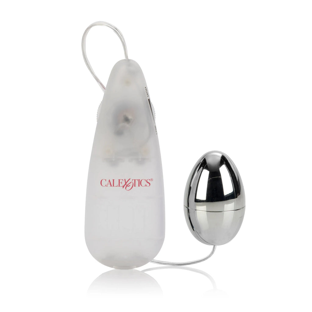 Pocket Exotics Vibrating Egg - Silver – soft-satin | Fu'Cha Exotics