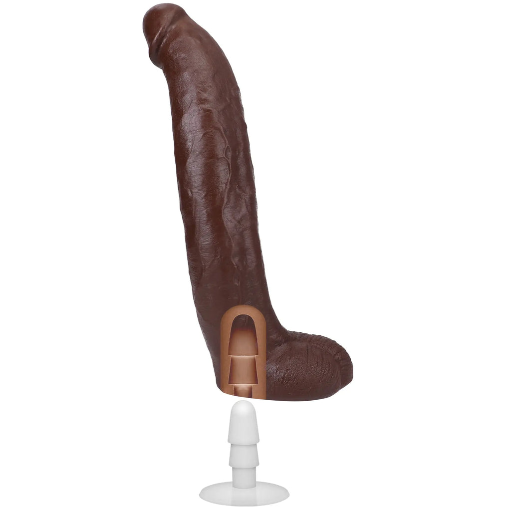 Signature Cocks - Brickzilla - 13 Inch Ultraskyn Cock With Removable Vac-U-Lock Suction Cup - Chocolate – body-safe materi...
