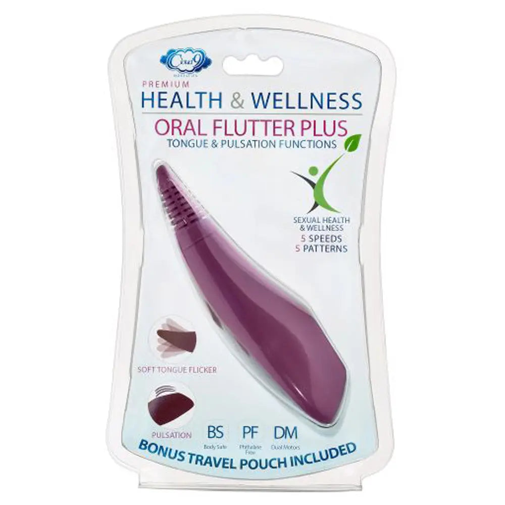 Health and Wellness Oral Flutter Plus - Plum – body-safe materials | Fu'Cha Exotics