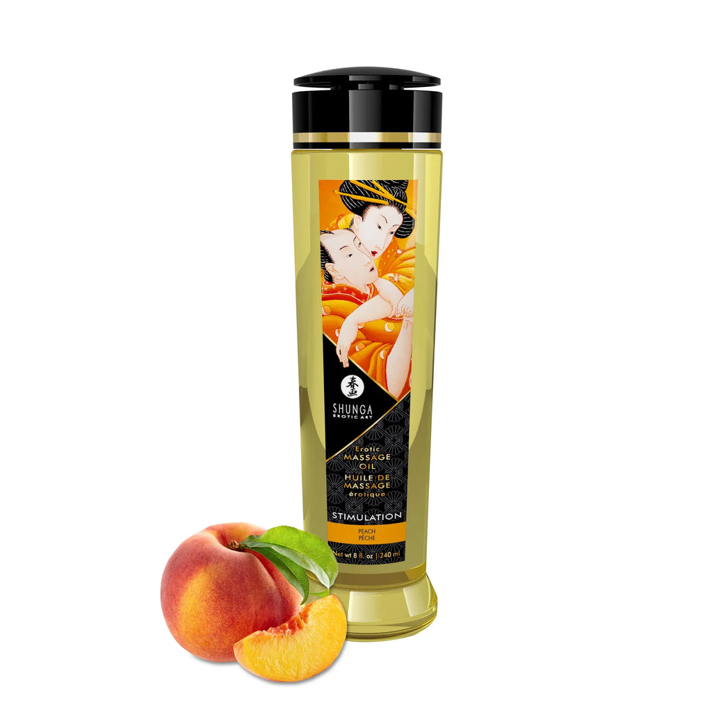 Massage Oils - Stimulation - 8 Fl. Oz. Peach – body-safe materials | Fu'Cha Exotics