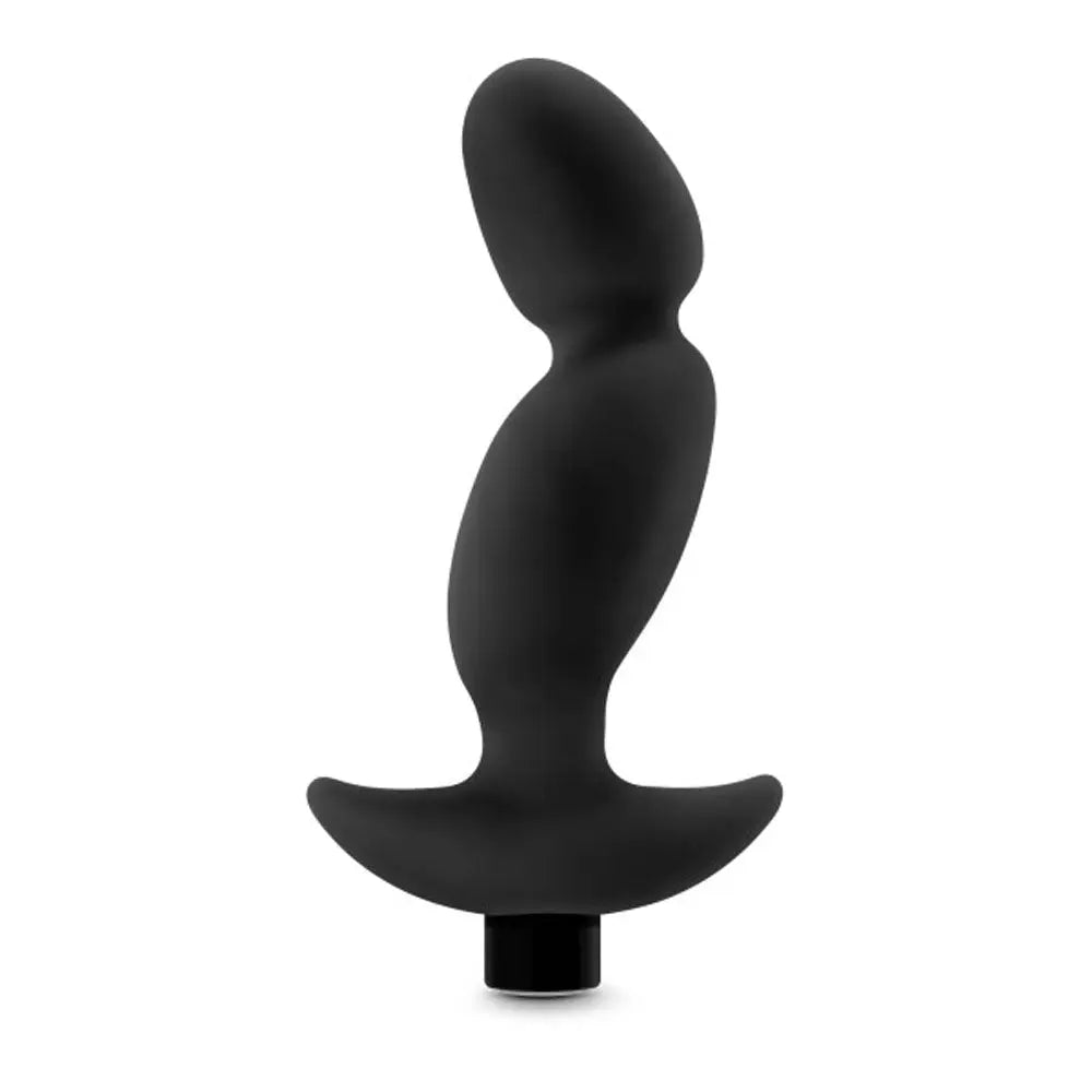 Anal Adventures- Platinum - Silicone Vibrating Prostate Massager 04-Black – body-safe materials | Fu'Cha Exotics