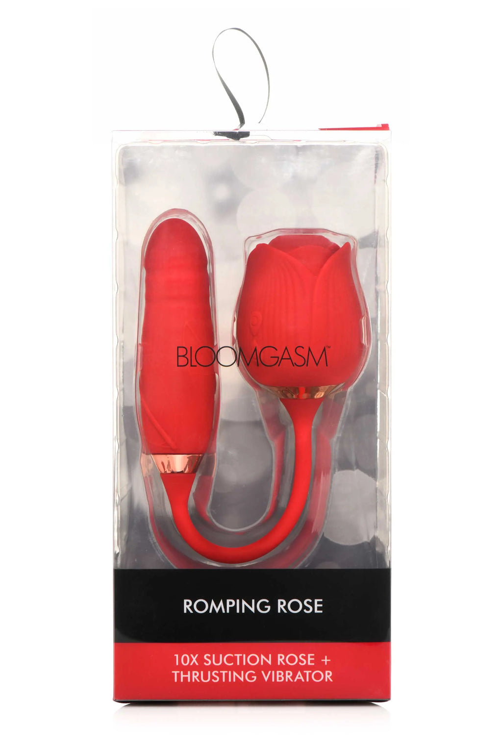 Bloomgasm Romping Rose Suction and Thrusting Vibrator - Red – body-safe materials | Fu'Cha Exotics