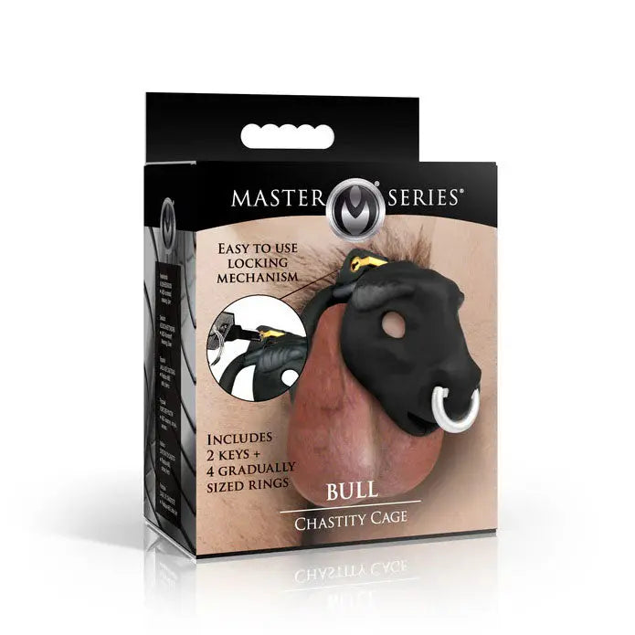 Bull Chastity Cage - Black – body-safe materials | Fu'Cha Exotics