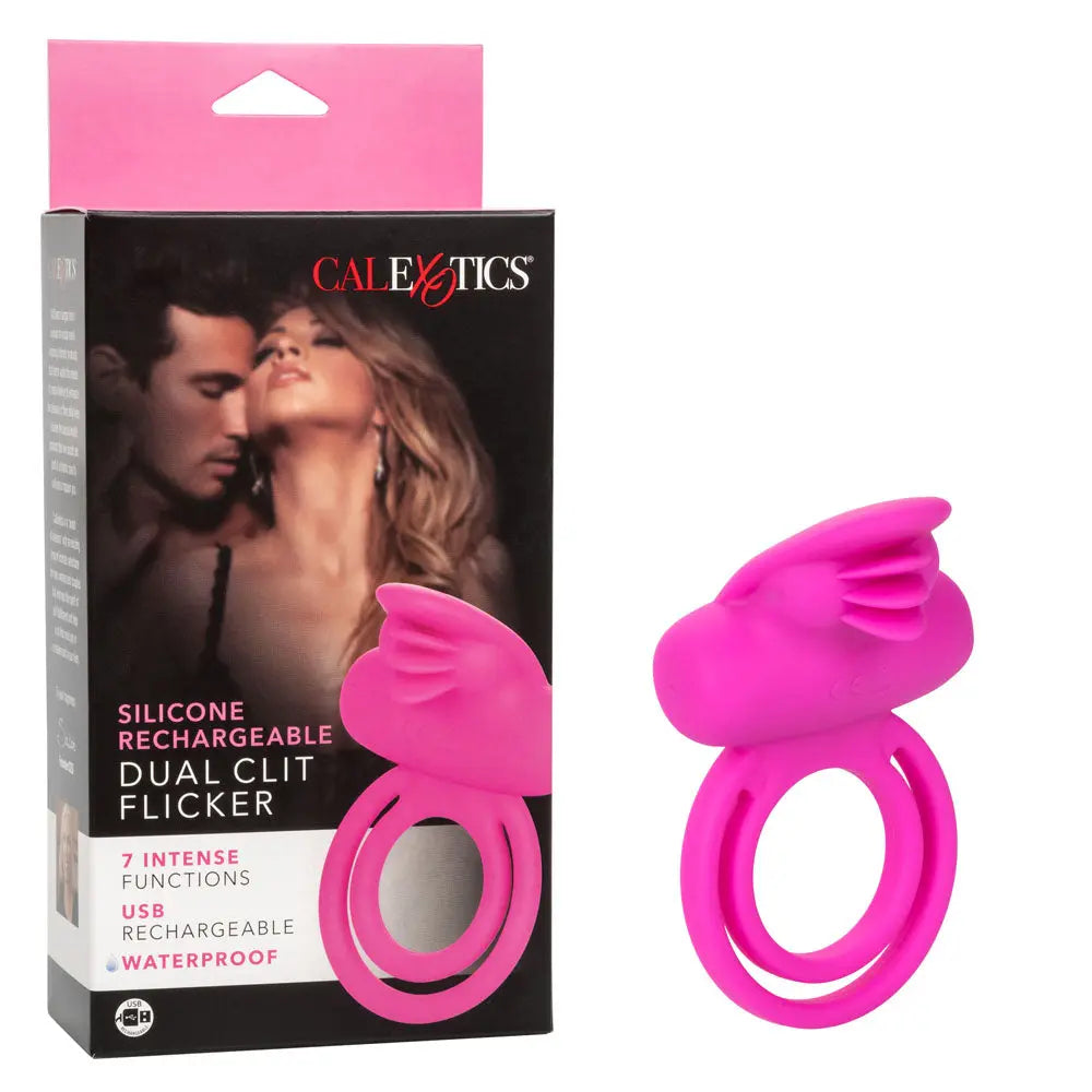 Silicone Rechargeable Dual Clit Flicker Enhancer – body-safe silicone USB-rechargeable | Fu'Cha Exotics
