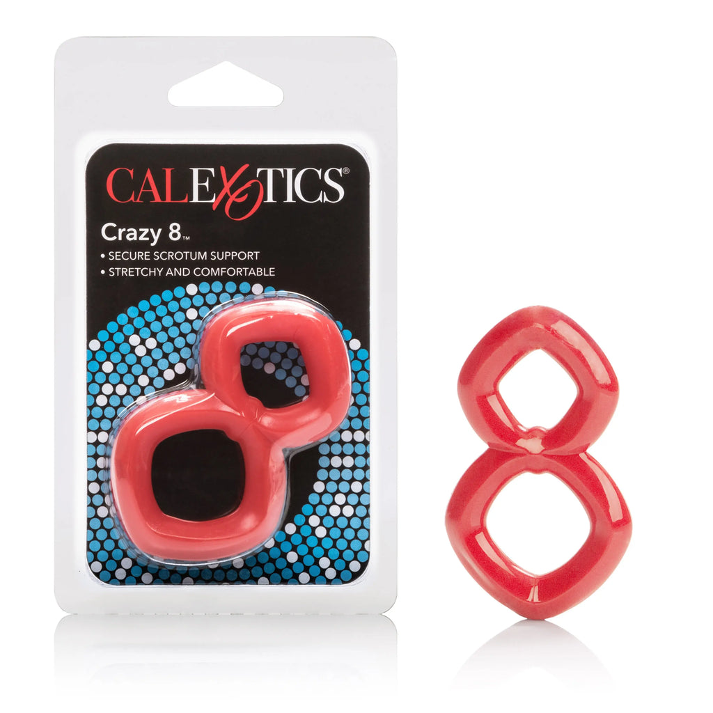 Crazy 8 Ring - Red – body-safe materials | Fu'Cha Exotics