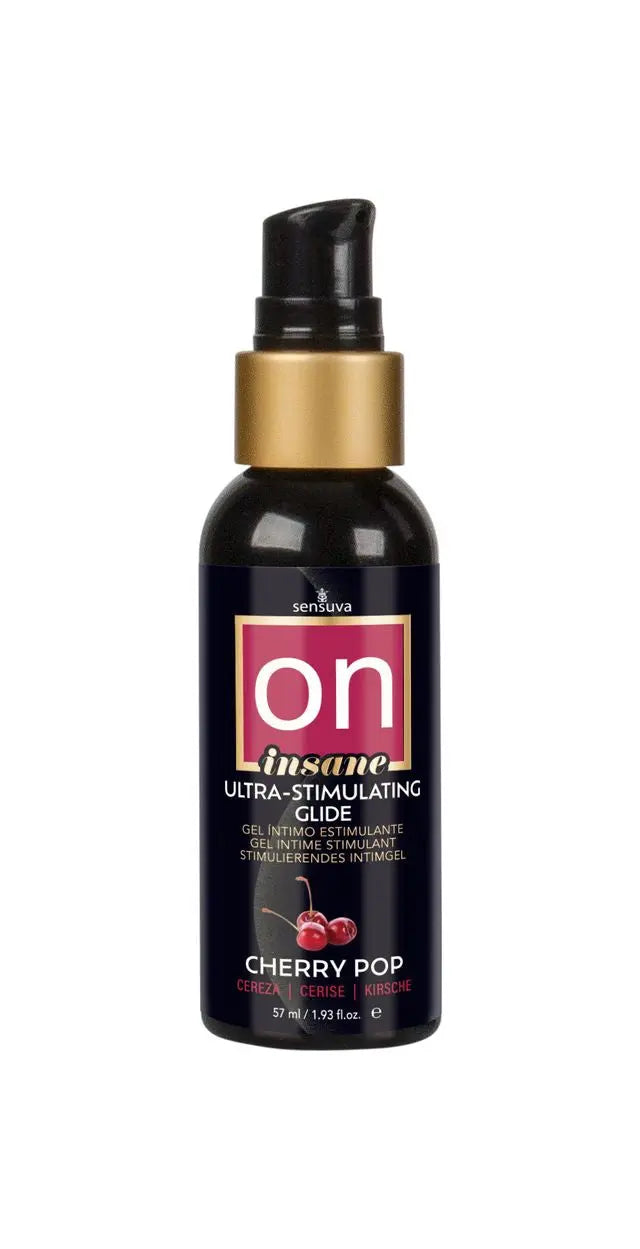 On Insane Ultra-Stimulating Glide Cherry Pop 2oz-57ml Bottle – body-safe materials | Fu'Cha Exotics