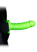 Realistic Hollow Strap-on Harness 7 Inch - Glow in the Dark