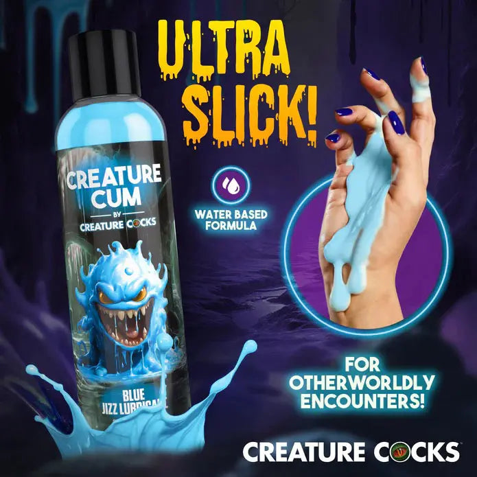 Creature Cum Blue Water-Based Lubricant 8oz – body-safe materials | Fu'Cha Exotics