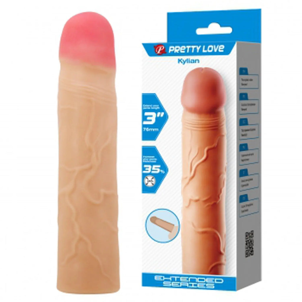 Kylian Extended Penis Sleeve - Light – body-safe materials | Fu'Cha Exotics