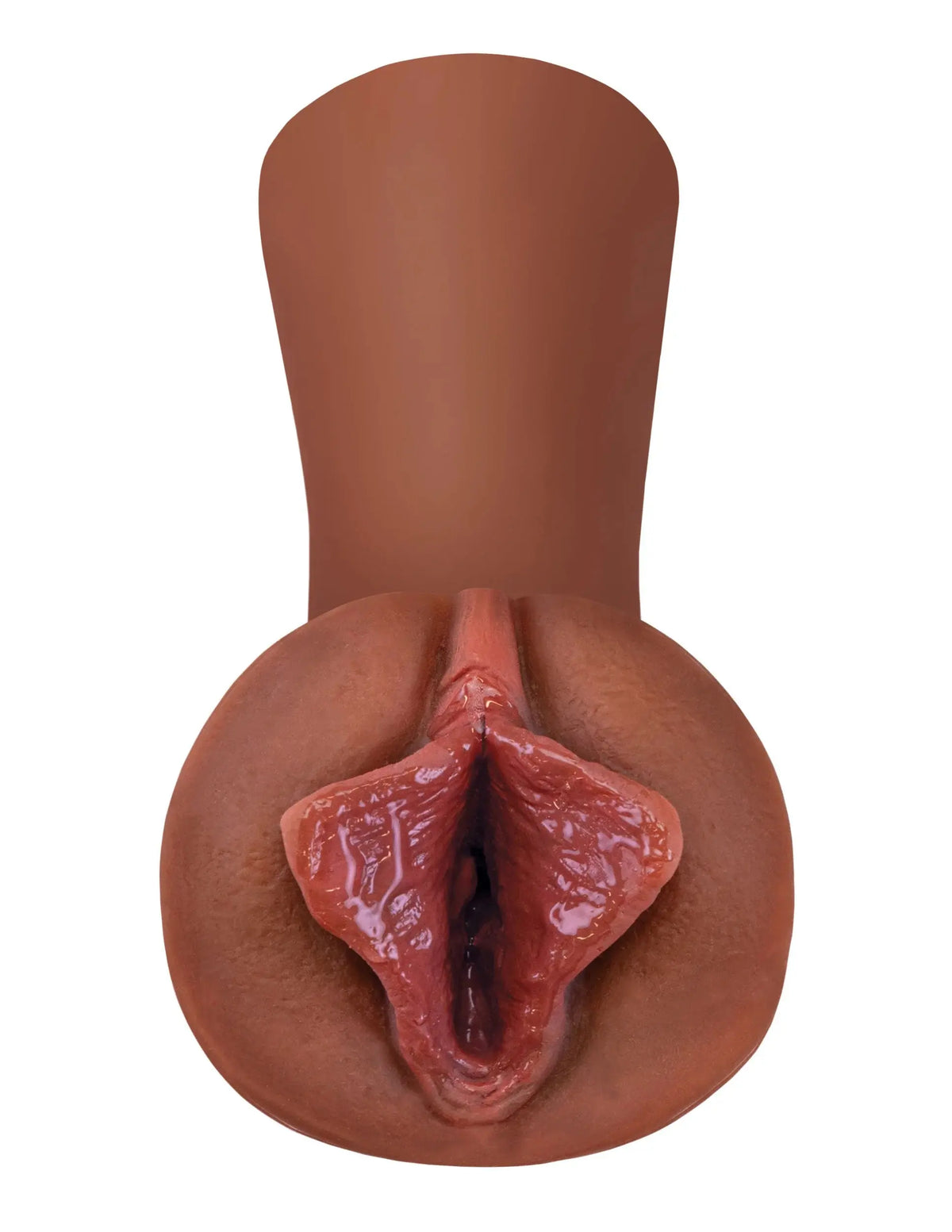 Extreme Wet Pussies - Luscious Lips - Brown – body-safe materials | Fu'Cha Exotics