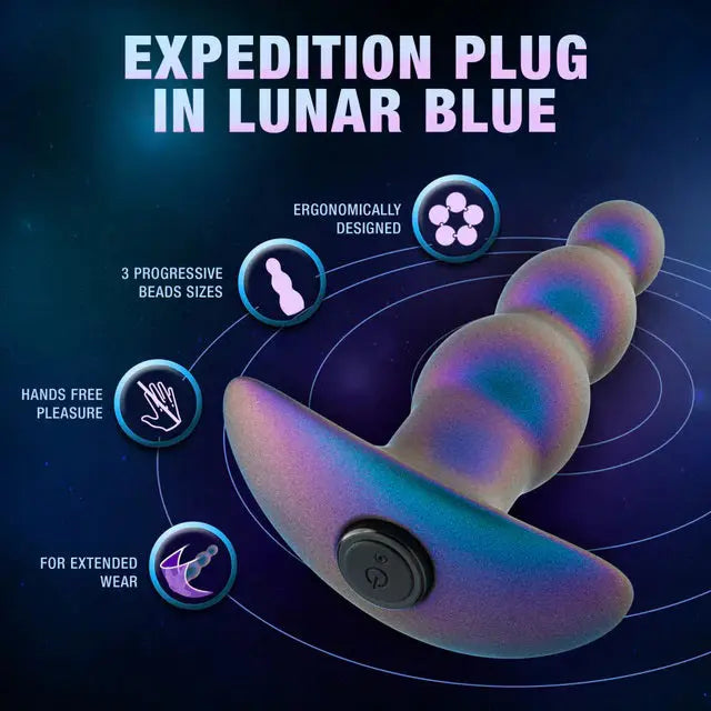 Anal Adventures Matrix - Expedition Plug - Lunar Blue – body-safe materials | Fu'Cha Exotics
