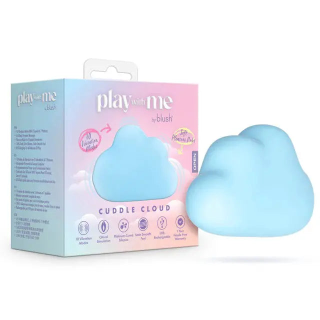 Play With Me - Cuddle Cloud - Blue – body-safe silicone 3 vibration modes | Fu'Cha Exotics