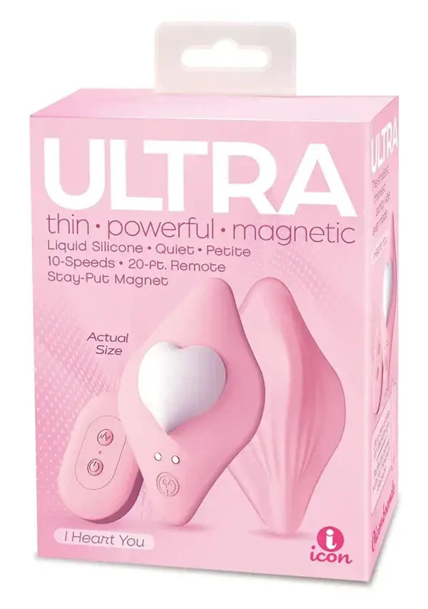 Ultra Panty Vibe I Heart You - Pink – body-safe silicone 10 vibration modes | Fu'Cha Exotics