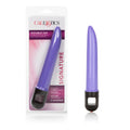 Purple wand vibrator with black base, waterproof double-tap speeder, 6.5 in