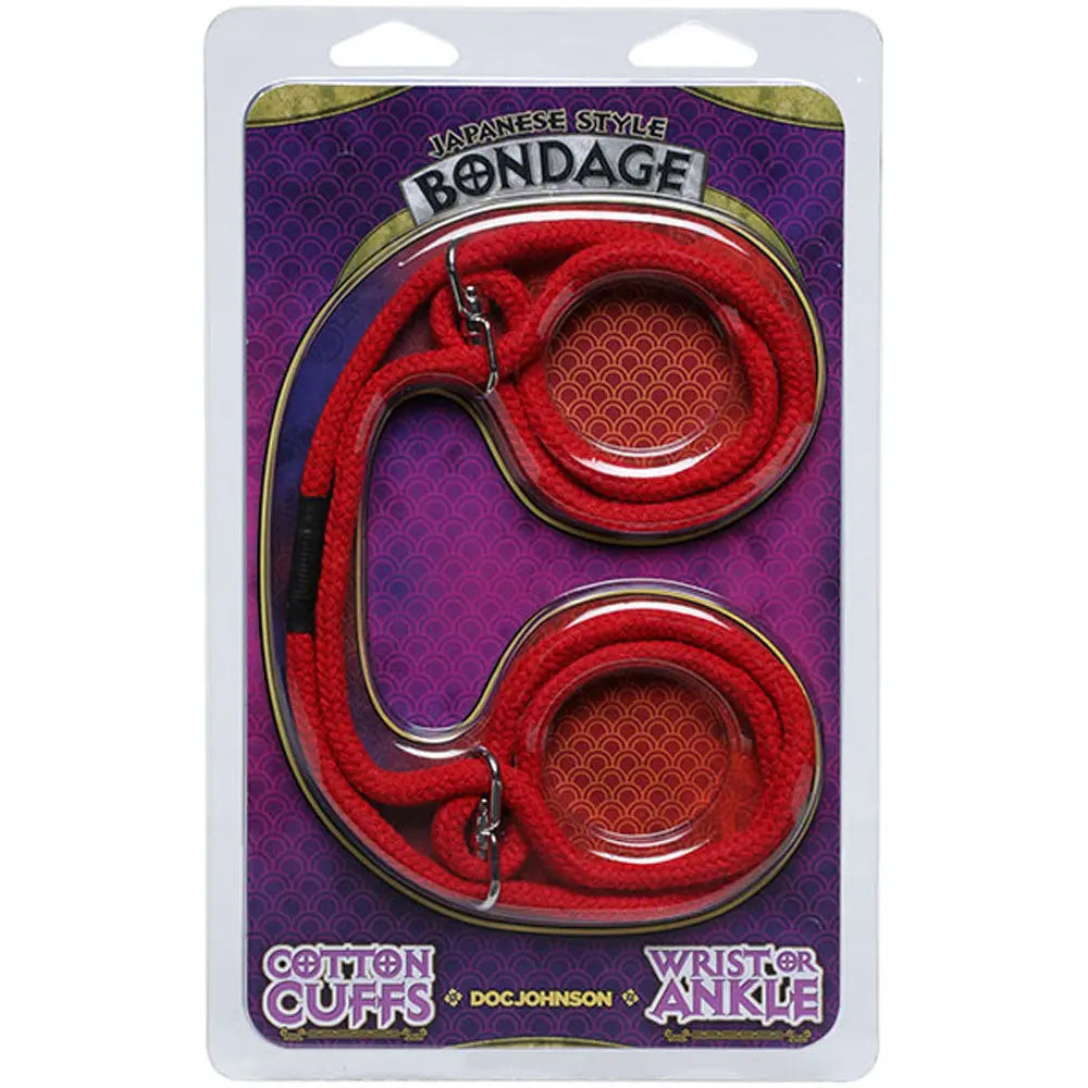 Japanese Style Bondage - Cotton Wrist or Ankle Cotton Cuffs – body-safe materials | Fu'Cha Exotics