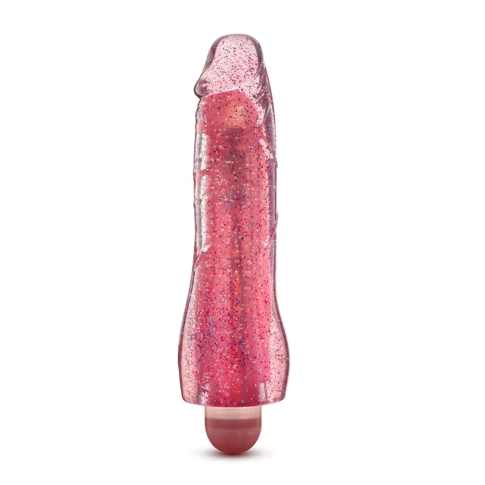Glow Dicks - Molly Glitter Vibrator - Pink – body-safe materials | Fu'Cha Exotics