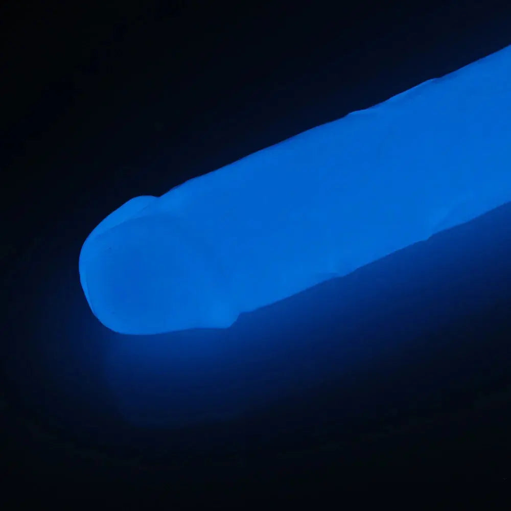 Glow-in-the-Dark Periwinkle Peen Dildo 8.5" – body-safe materials | Fu'Cha Exotics