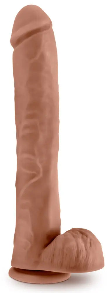 Au Naturel - Daddy - 14 Inch Dildo - Mocha – body-safe materials | Fu'Cha Exotics