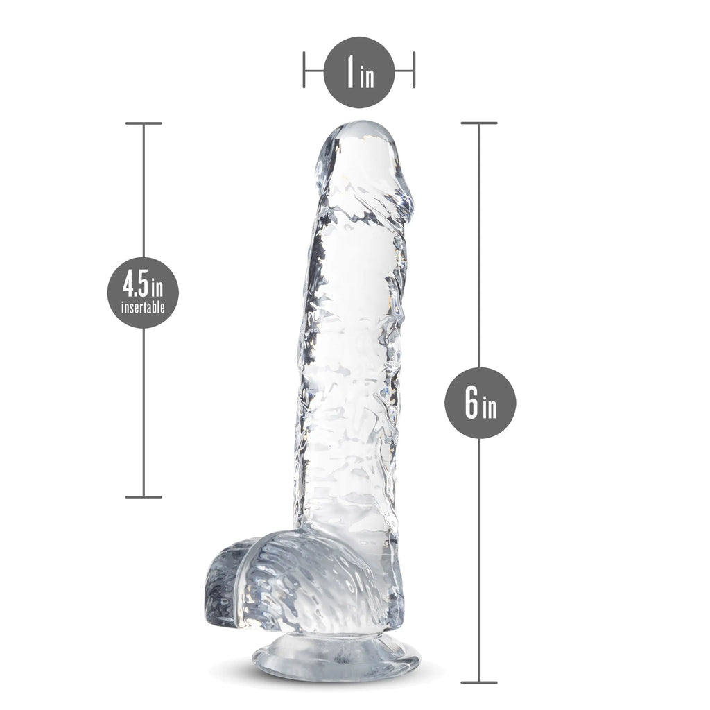 Naturally Yours - 6 Inch Crystalline Dildo - Diamond – body-safe materials | Fu'Cha Exotics