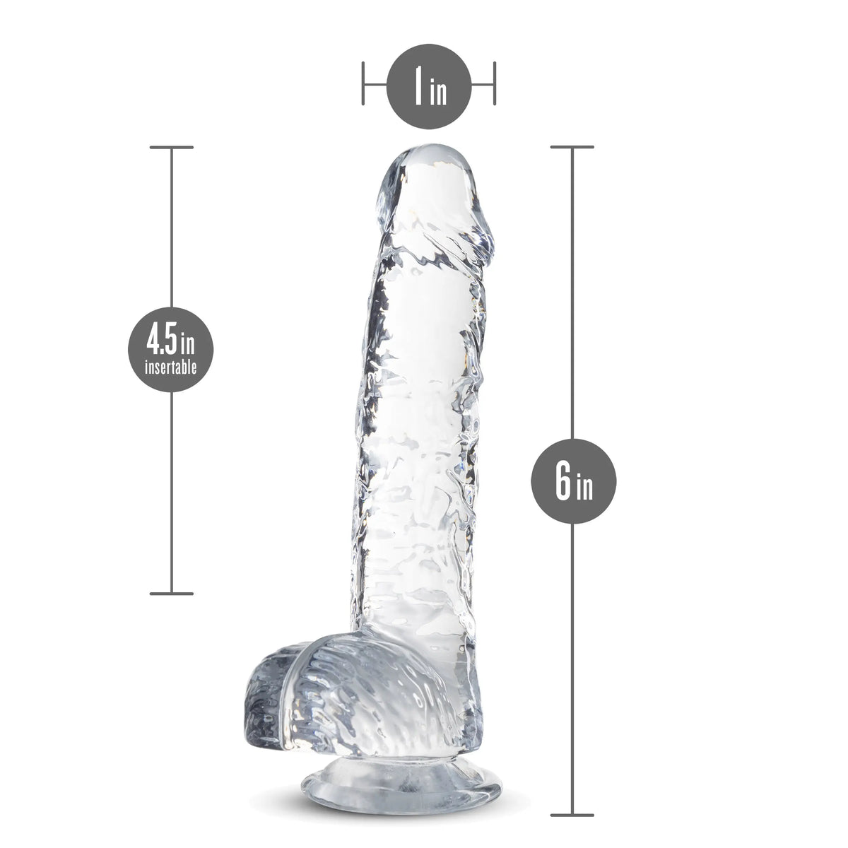 Naturally Yours - 6 Inch Crystalline Dildo - Diamond – body-safe materials | Fu'Cha Exotics