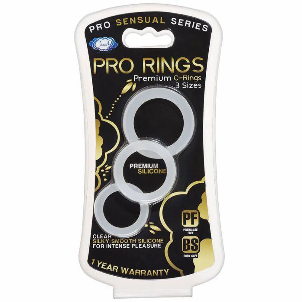 Cloud 9 Pro Sensual Silicone Cock Ring 3 Pack – body-safe silicone | Fu'Cha Exotics