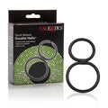 Black double helix rubber ring set, stacked circular loops