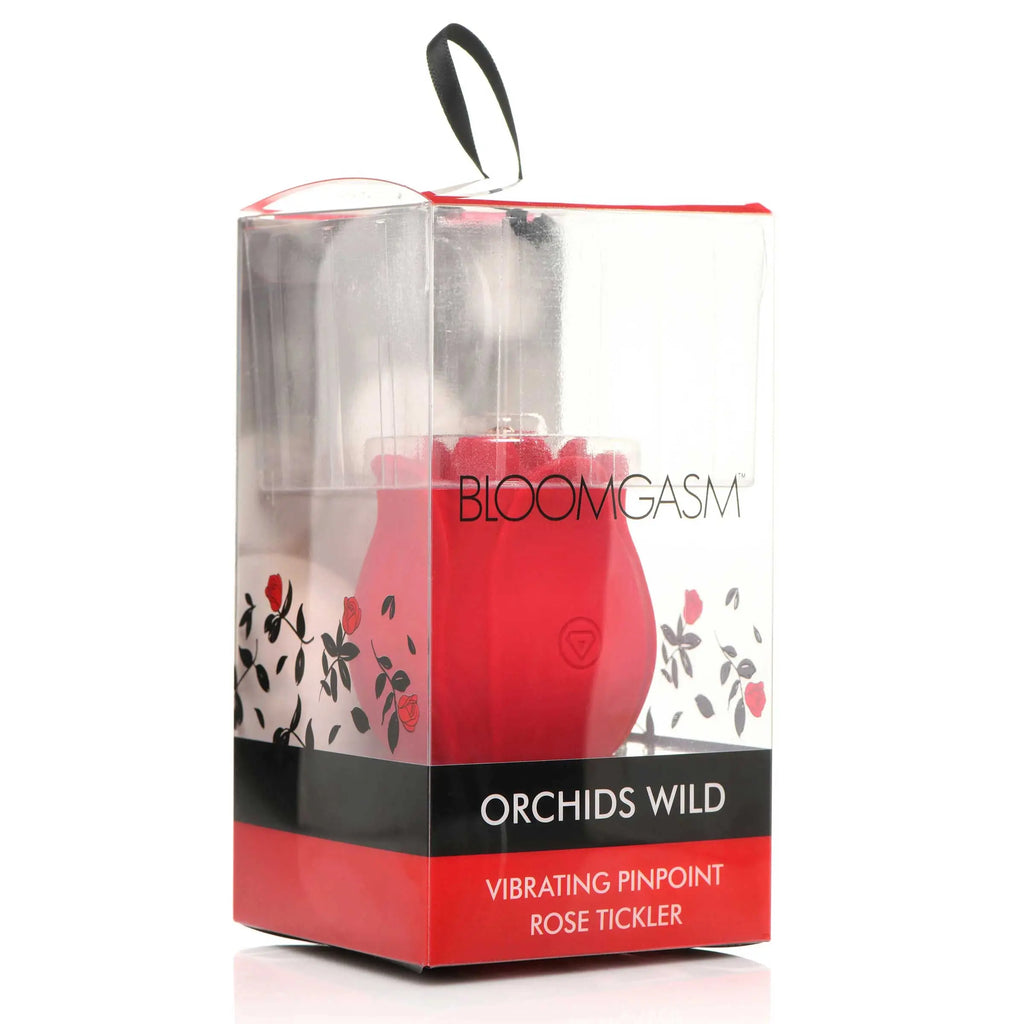 Orchids Wild Vibrating Pinpoint Rose Tickler - Red – body-safe materials | Fu'Cha Exotics