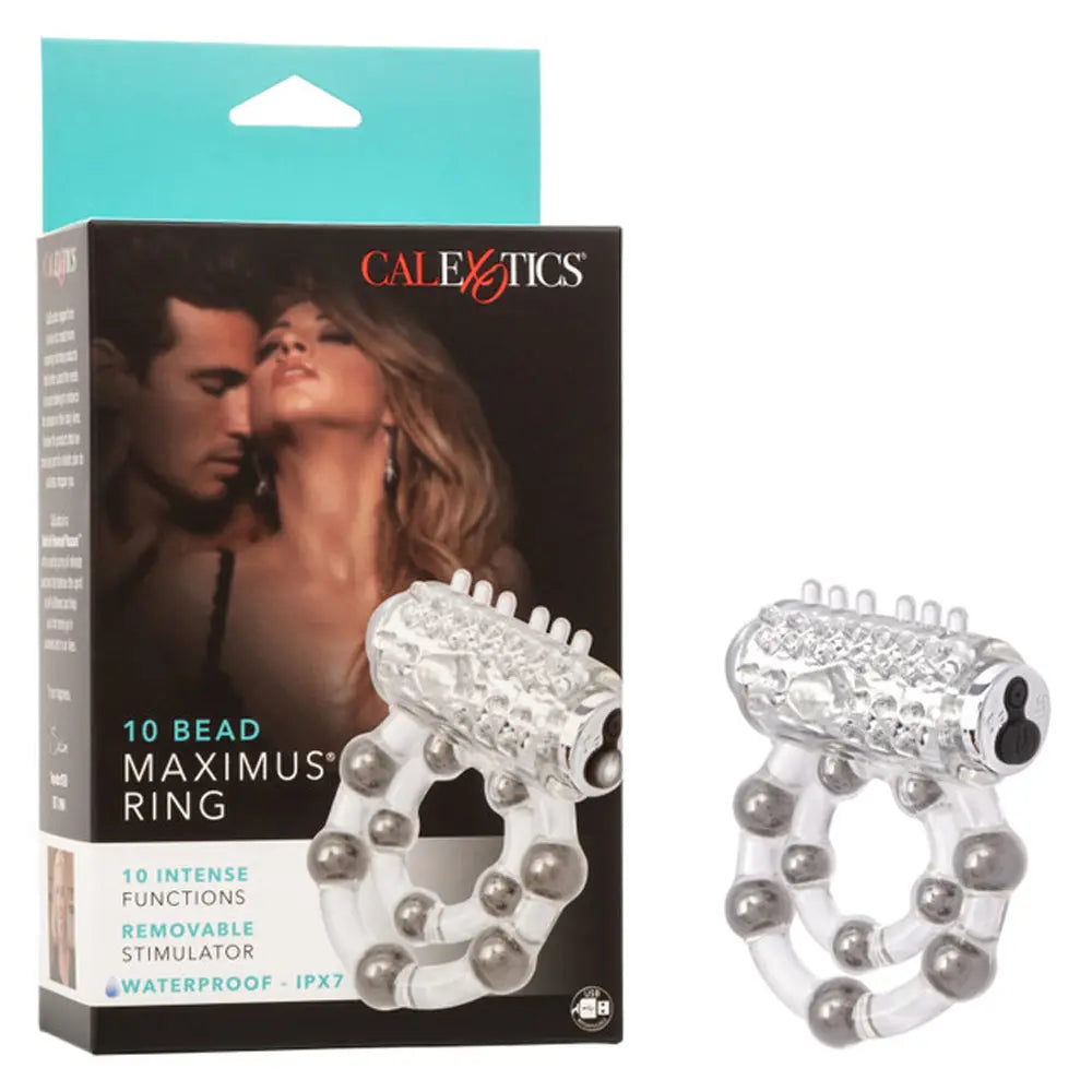Maximus Enhancement Ring 10 Stoker Beads Rechargeable – body-safe materials USB-rechargeable | Fu'Cha Exotics