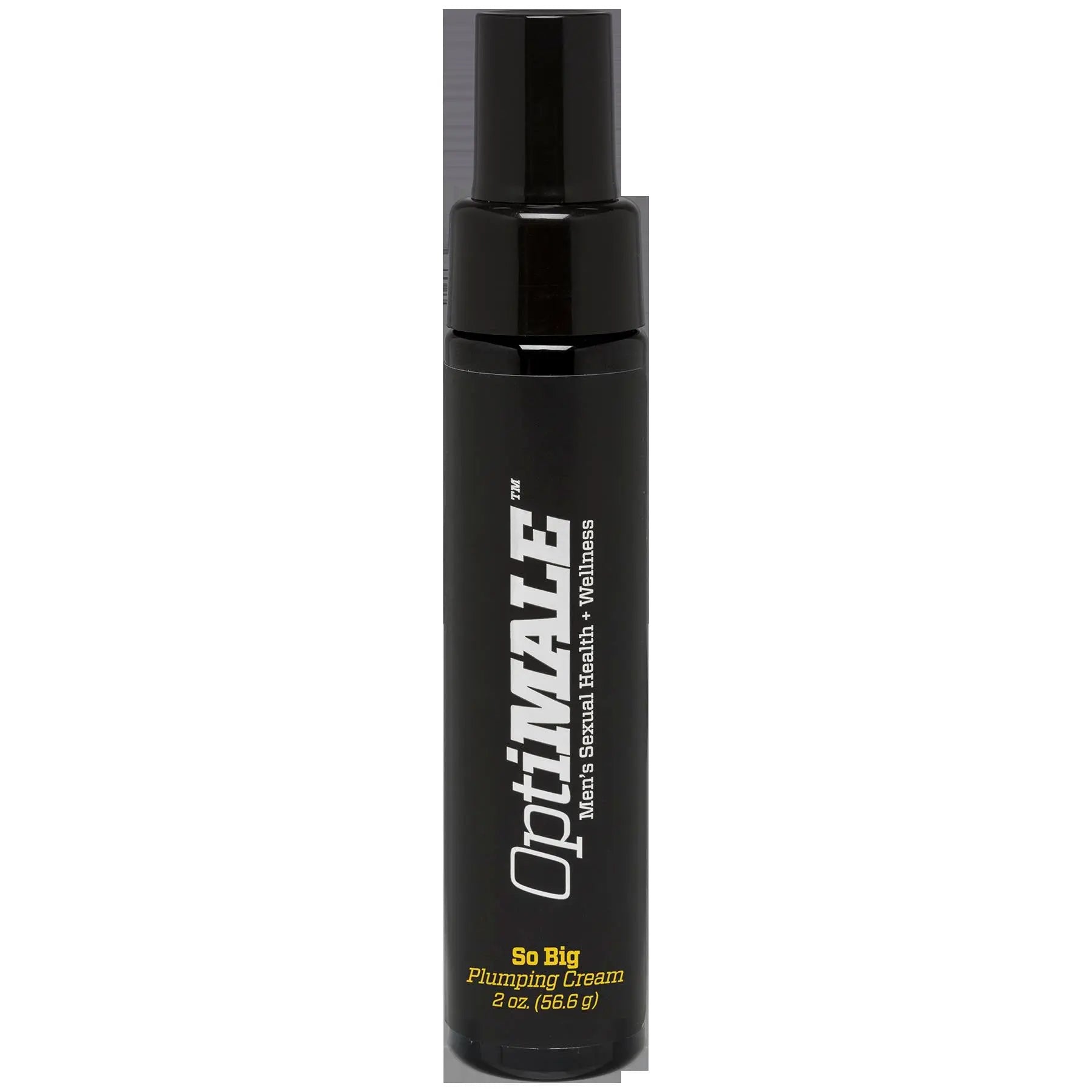 Optimale So Big plumping cream bottle, black pump-style dispenser, 2 oz.