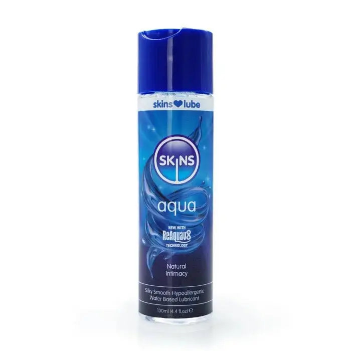Skins Aqua Water Based Lubricant 4.4oz – body-safe materials | Fu'Cha Exotics