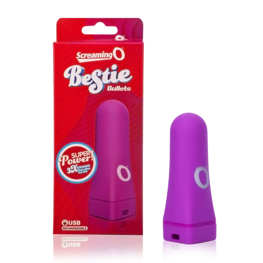 Bestie Bullet - Purple - Each – latex-free 10 vibration modes | Fu'Cha Exotics