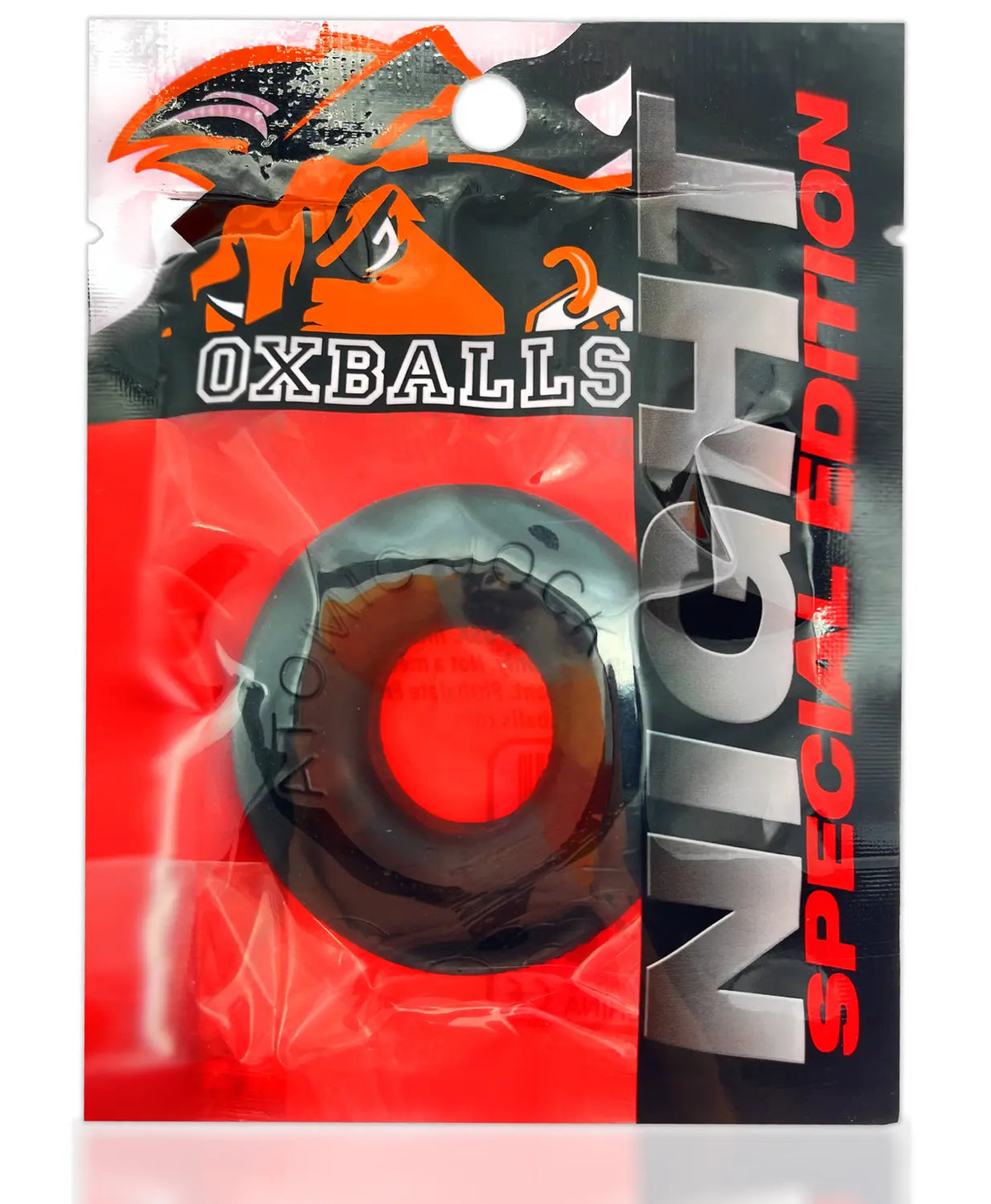 Do-Nut-2 Large Atomic Jock Cockring - Night Black – body-safe materials | Fu'Cha Exotics