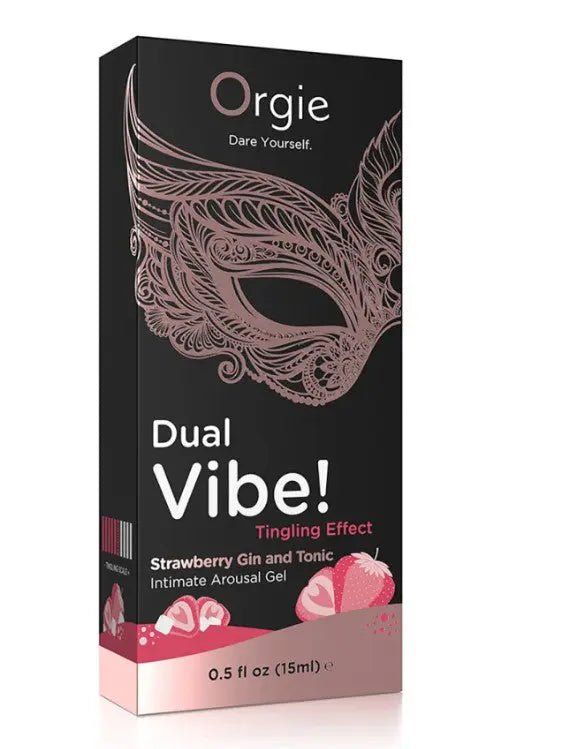 Dual Vibe Gin and Tonic Strawberry Kissable Liquid Vibrator 15ml – body-safe materials | Fu'Cha Exotics