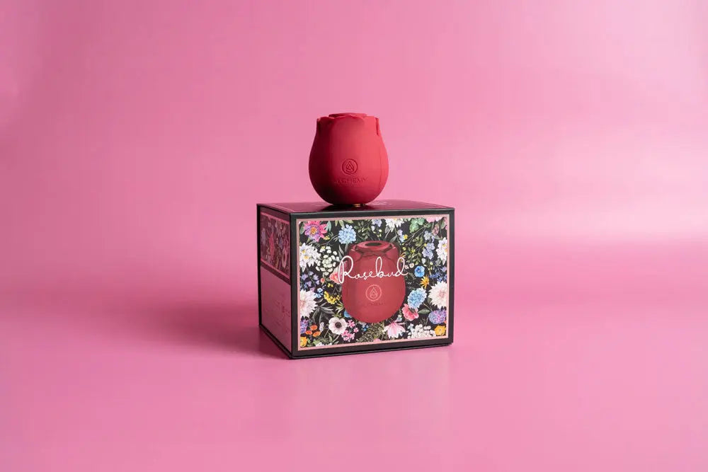 Alchemy Rosebud Luxury Air-Pulse Massager - Red – body-safe materials | Fu'Cha Exotics