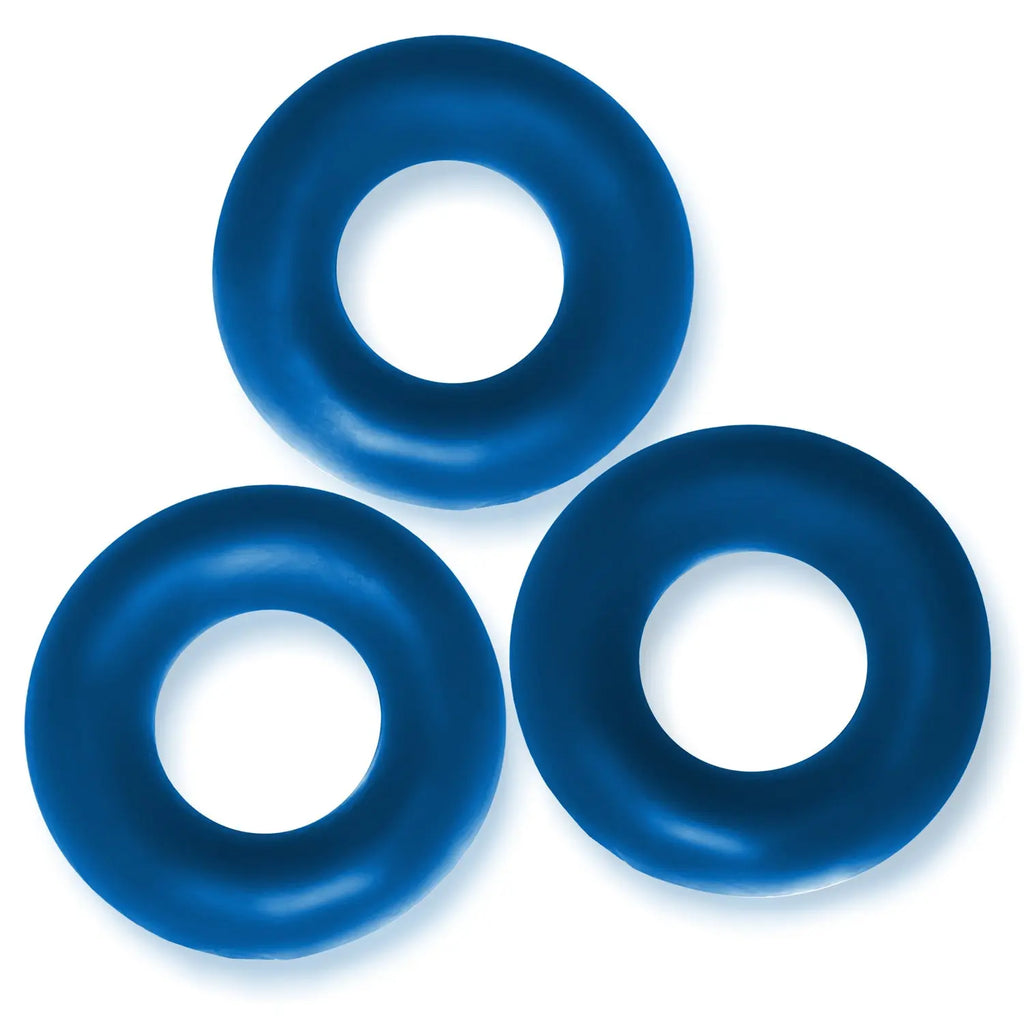 Fat Willy 3-Pack Jumbo C-Rings - Space Blue – body-safe materials | Fu'Cha Exotics